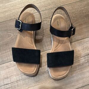 Clarks Black Sandals for Women